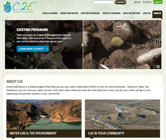 Conserve2Enhance website screenshot